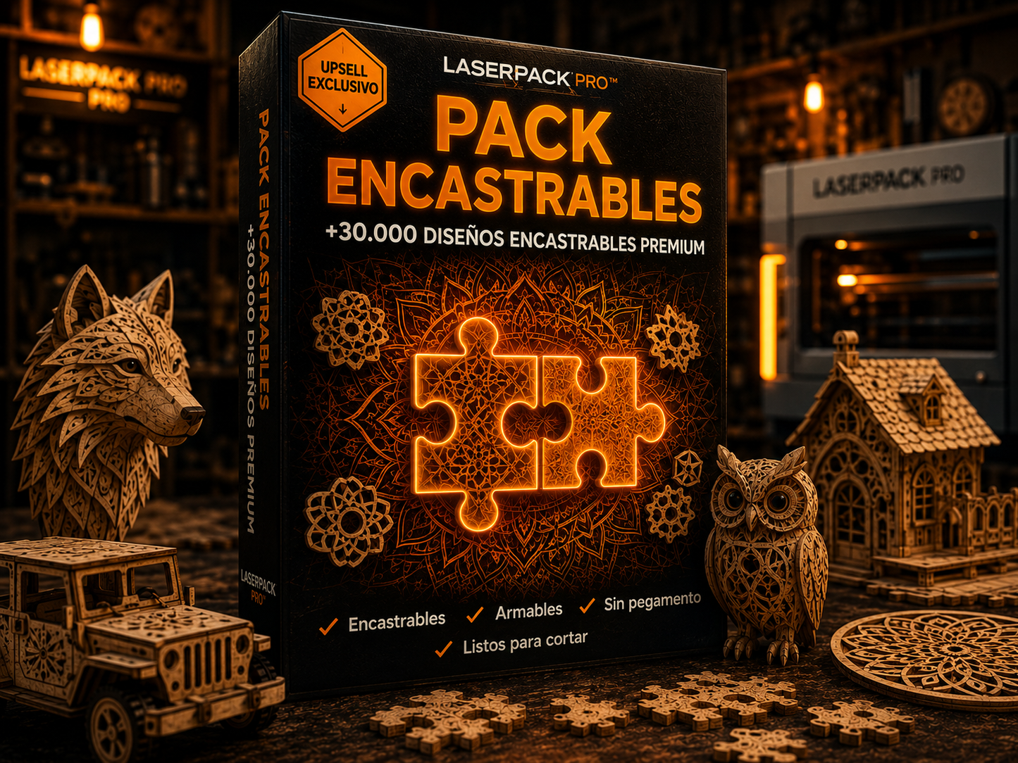 LaserPack Pro™ — Diseños Encastrables